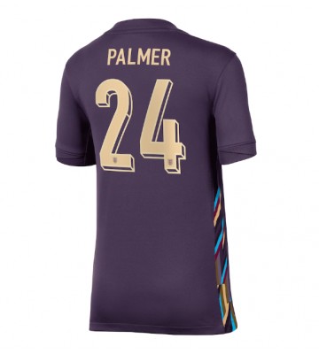 England Cole Palmer #24 Replika Udebanetrøje Dame EM 2024 Kortærmet